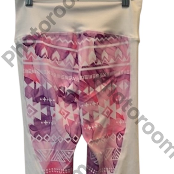 Hera Hero Women's High Waist Seamless Acid Wash Leggings in white/Pink NEW - Picture 1 of 12